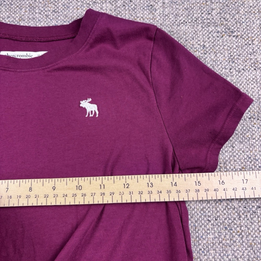 ABERCROMBIE KIDS Girls 11/12 burgundy logo tee - Picture 5 of 6